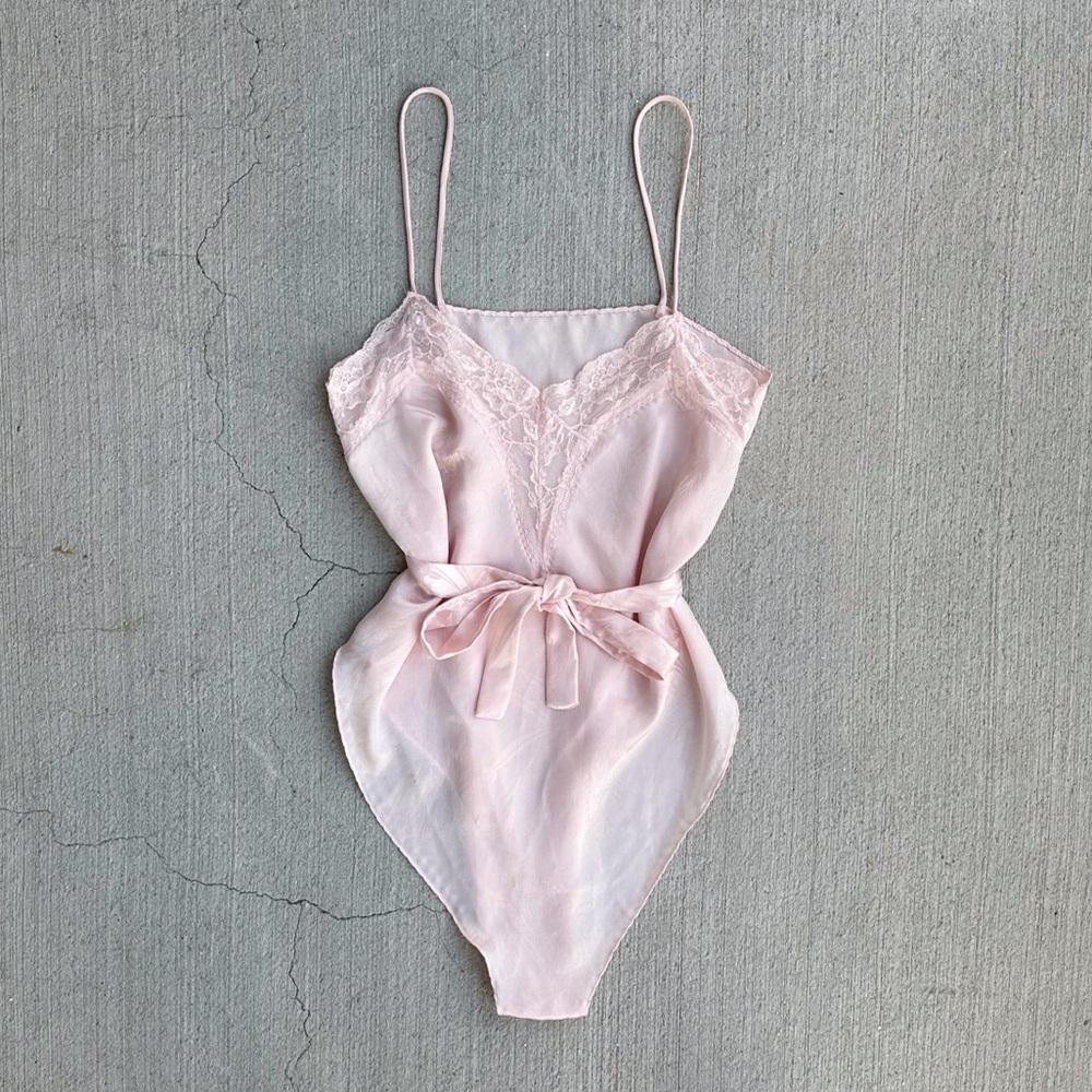 vintage 90s patterned satin bodysuit